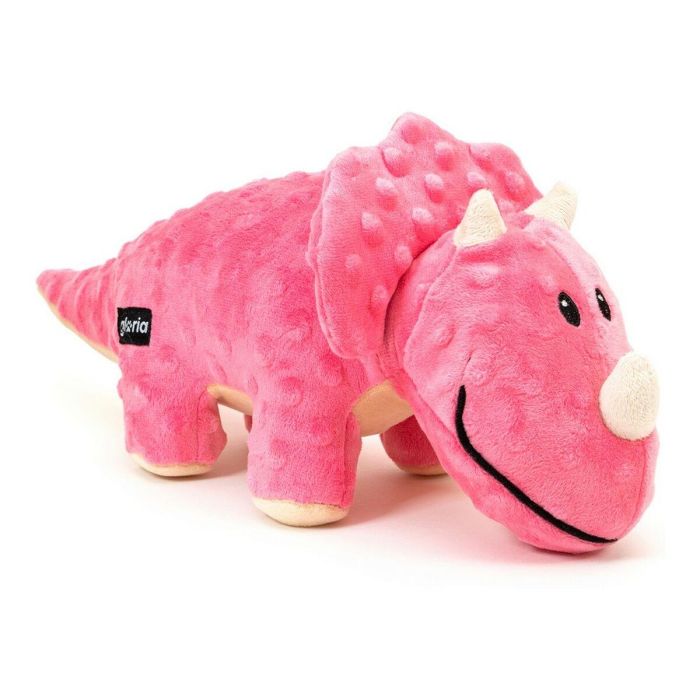 Gloria Peluche Para Perro Yamata, Dinosaurio Juguete Mullido con Sonido (Squeaker) y Texturas 3D, Poliéster, Color Rosa 3 Gloria Peluche Para Perro Yamata, Dinosaurio Juguete Mullido con Sonido (Squeaker) y Texturas 3D, Poliéster, Color Rosa 3