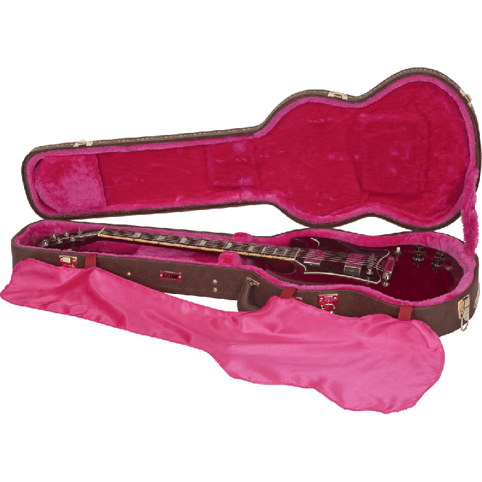 Gator GW Deluxe Estuche para Guitarra Eléctrica Sg Marrón 3