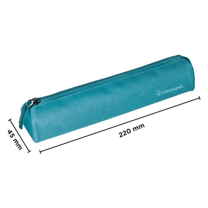 Estuche Portatodo Liderpapel Slim Cilindrico 220x45 mm Azulturquesa 1