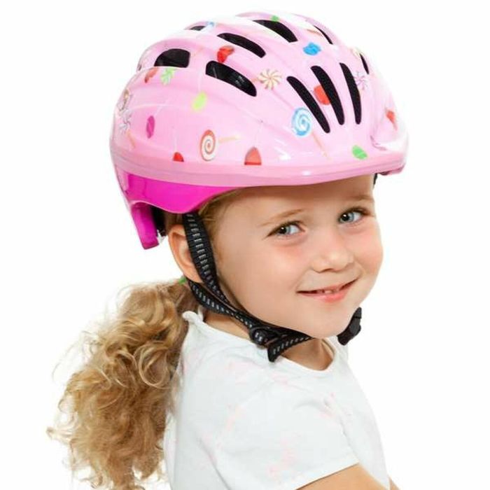 Casco mas protecciones rosa 2 a 10 años 1 Casco mas protecciones rosa 2 a 10 años 1