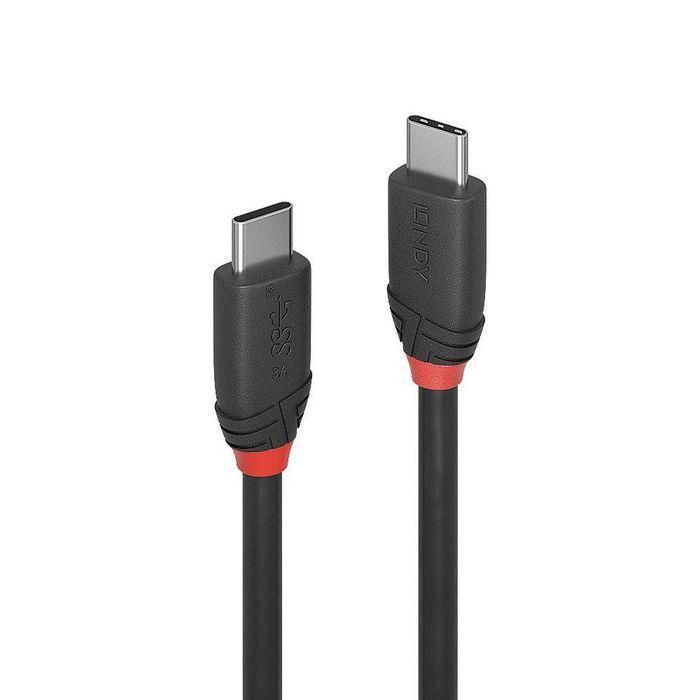 Lindy 1.5m USB 3.2 Type C to C Cable, 20Gbps, Black Line Lindy 1.5m USB 3.2 Type C to C Cable, 20Gbps, Black Line