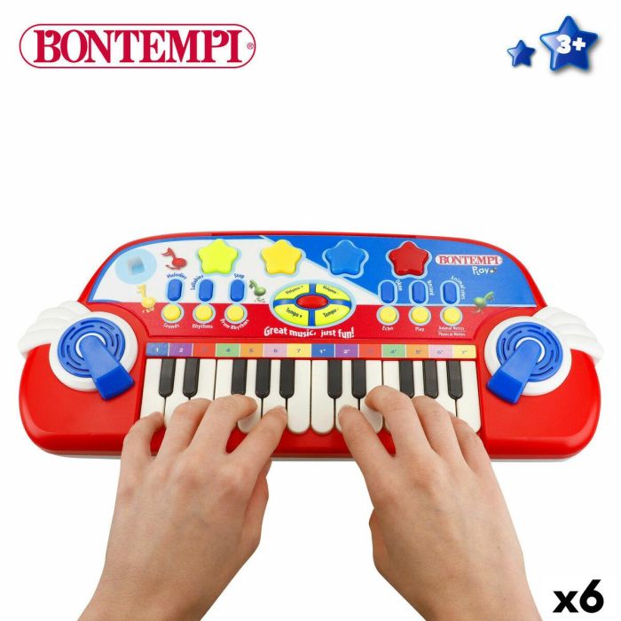 Piano Electrónico Bontempi 38 x 18 x 17 cm (6 Unidades) 16 Piano Electrónico Bontempi 38 x 18 x 17 cm (6 Unidades) 16
