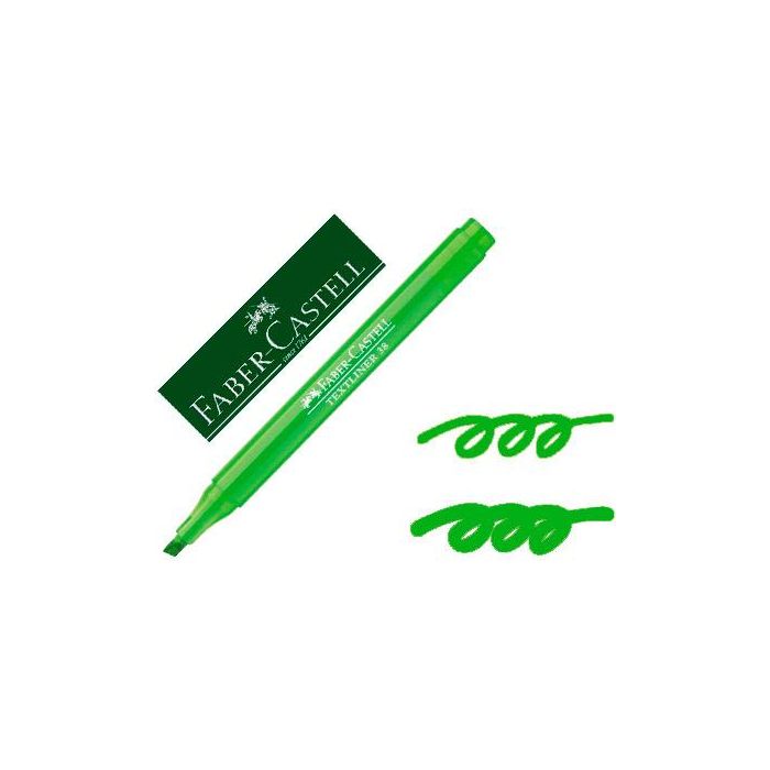 Rotulador Faber Fluorescente Textliner 38 Verde 10 unidades