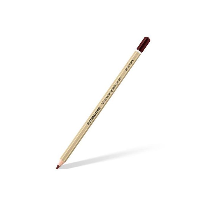 Staedtler Lápices Pastel 100P-SBK6 Blíster con 6 Lápices, Colores Sepia Claro, Sepia Oscuro, Ocre Oscuro, Sanguina Seca, Blanco, Iluminador 1