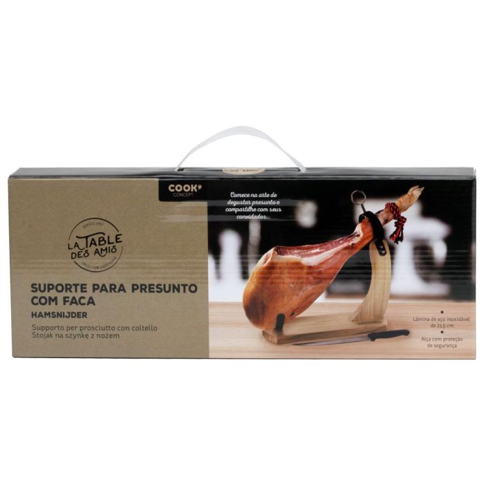 Cook Concept Jamonero Bistrot de madera de caucho, 37.5x14xh.40.5 cm 3