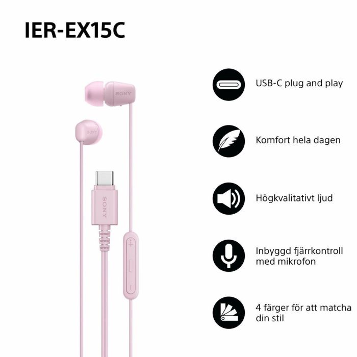 Auriculares Sony IEREX15CP Rosa 10 Auriculares Sony IEREX15CP Rosa 10