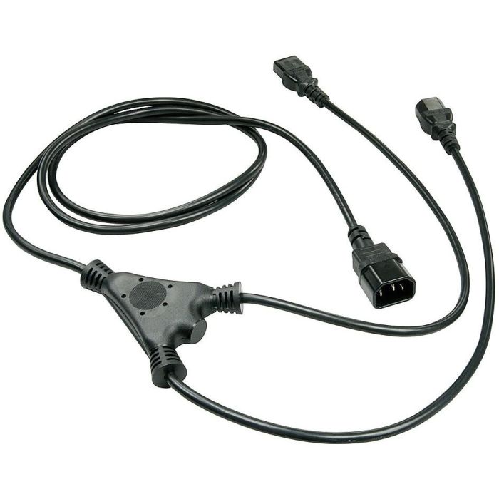 Lindy Cable Divisor de Corriente IEC C14 a 2x C13 1m para PC, Impresoras, Monitores, Audio y Amplificadores 1