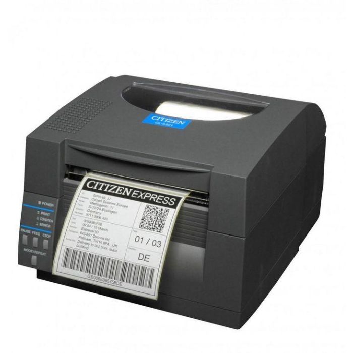 Citizen Impresora Térmica Directa CL-S521II, 150 mm/s, 104 mm, 16 MB, 231x289x183 mm, Negra