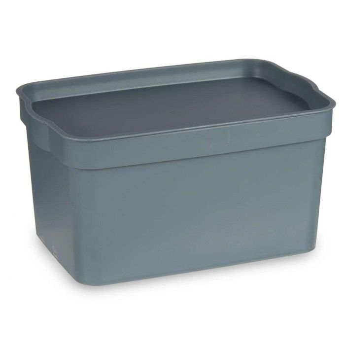 Caja Multiusos Gris Plástico 2,3 L (13,5 x 11 x 20 cm) (24 Unidades) 1