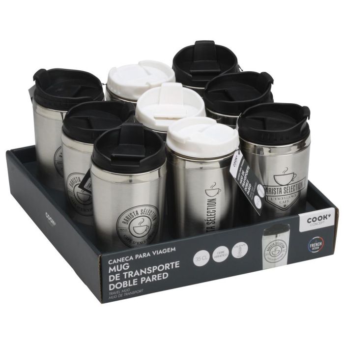 Cook Concept Mug Térmico Hermético 350 Ml Acero Inoxidable Doble Pared Antideslizante 3