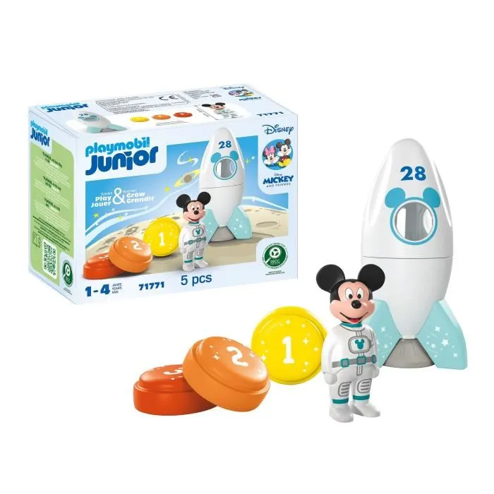 Playmobil 71771 Mickey Astronauta con Cohete Disney, 5 Piezas, Juguete para Niños y Niñas a Partir de 12 Meses 2