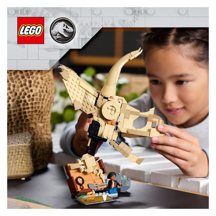 Lego Jurassic World 76969 Fósiles de dinosaurios: Cráneo de triceratops - Juego para niños de 9 años