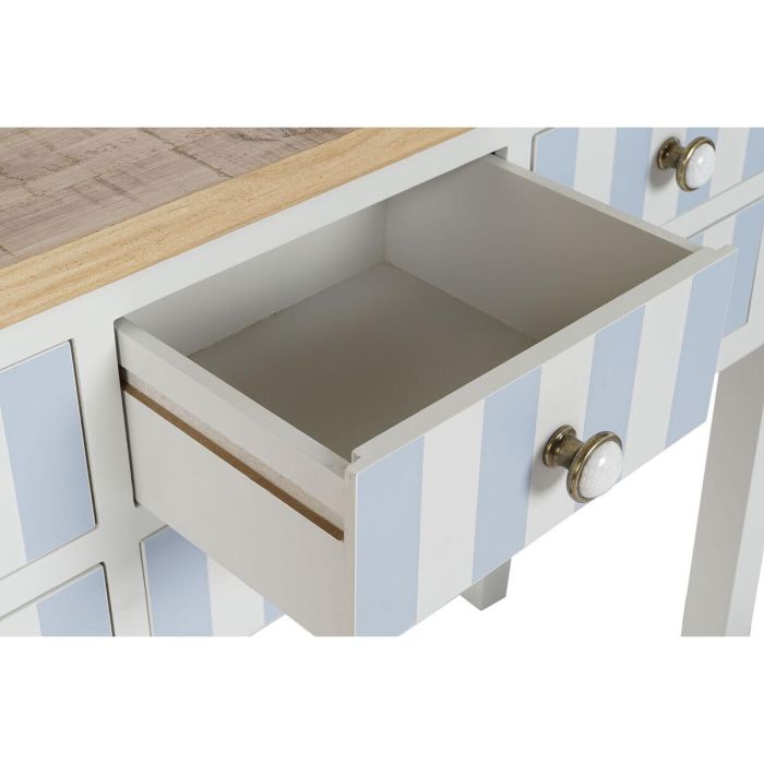 Consola Home ESPRIT Azul Blanco Madera de Paulonia 103 x 35 x 80 cm 6