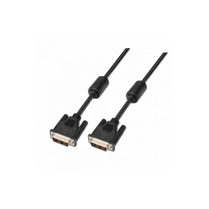 AISENS - CABLE DVI SINGLE LINK 18+1 CON FERRITA, M-M, NEGRO, 1.8M