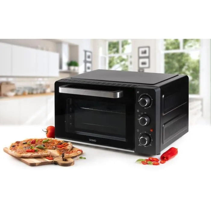 Domo DO1107GO Mini Horno para Hornear y Refrigerios - 28 L - Negro - 1500W 1