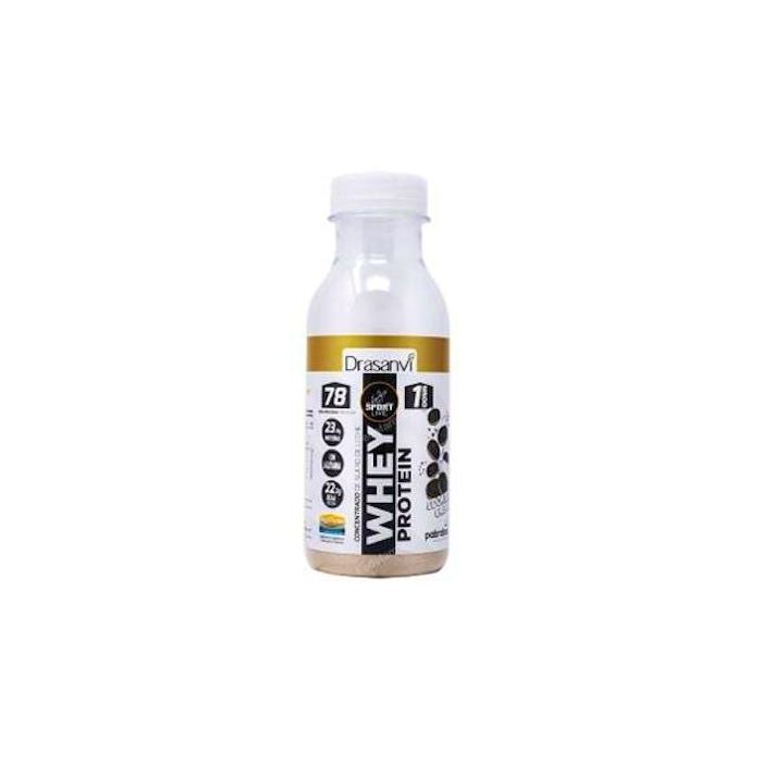 DRASANVI SPORT LIVE Whey Protein Cookies & Cream 30G. Batido de proteínas de suero con Glutamina y Leucina para el deporte