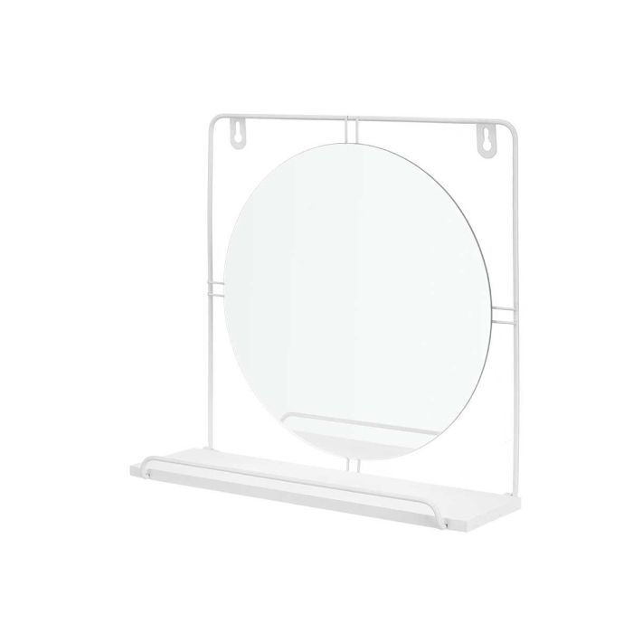 Espejo Estante Pared Blanco Giftdecor 33X30CM (4 Unidades) 1 Espejo Estante Pared Blanco Giftdecor 33X30CM (4 Unidades) 1