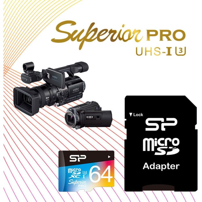 CARD Micro 64GB Silicon Power UHS1(U3) Superior Pro Col+Ad 4 CARD Micro 64GB Silicon Power UHS1(U3) Superior Pro Col+Ad 4