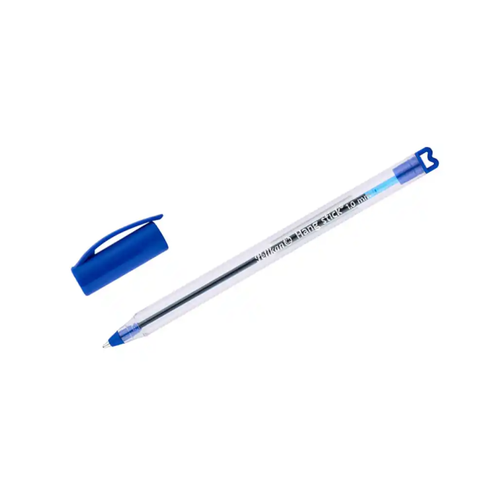 Pelikan Bolígrafo Hang Stick Azul con tinta de aceite, trazo 0.4 mm, empuñadura ergonómica triangular y gancho para colgar 1