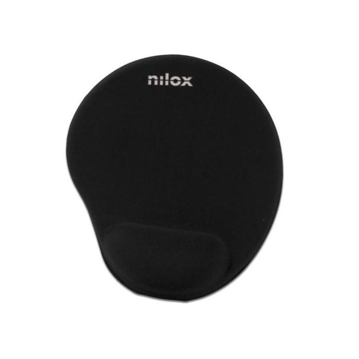 Nilox Alfombrilla Ergonómica para Ratón con Reposamanos, Negro