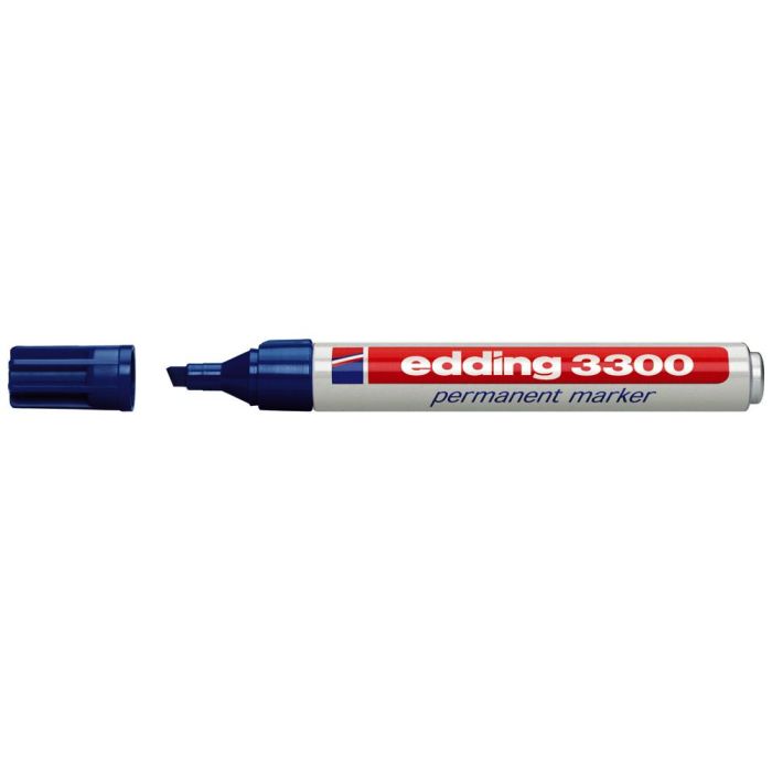 Rotulador Edding Marcador 3300 N.3 Azul Punta Biselada Recargable 10 unidades 1