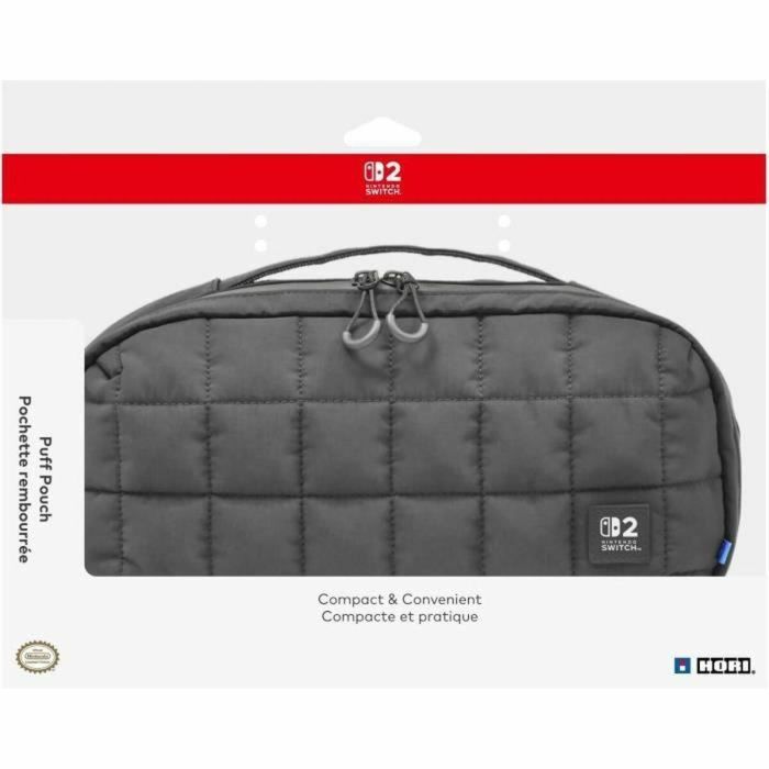 HORI 4961818039957 Bolsa protectora y de transporte acolchada para Nintendo Switch 2 - Almacenamiento de accesorios y juegos - Negro 4