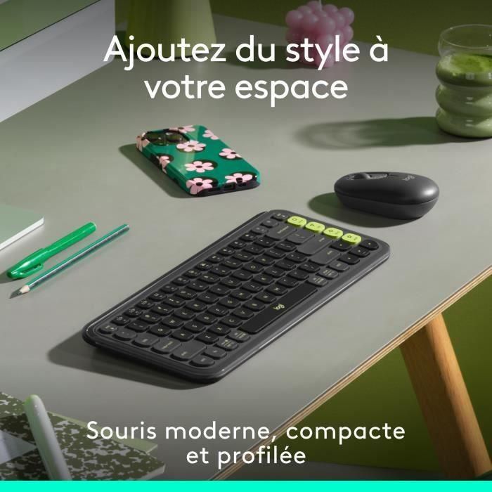 Logitech Ratón Inalámbrico Pop Mouse Grafito - Tecnología Bluetooth, Personalizable, Duración Batería 24 Meses 1 Logitech Ratón Inalámbrico Pop Mouse Grafito - Tecnología Bluetooth, Personalizable, Duración Batería 24 Meses 1