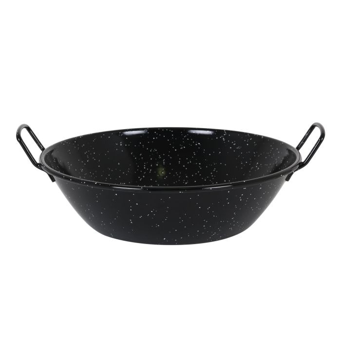 La Estrella Paellera Honda Bordonada, 34 cm de Diámetro, 6.3 Litros, Color Jaspeado - Modelo 352 (8 Unidades)