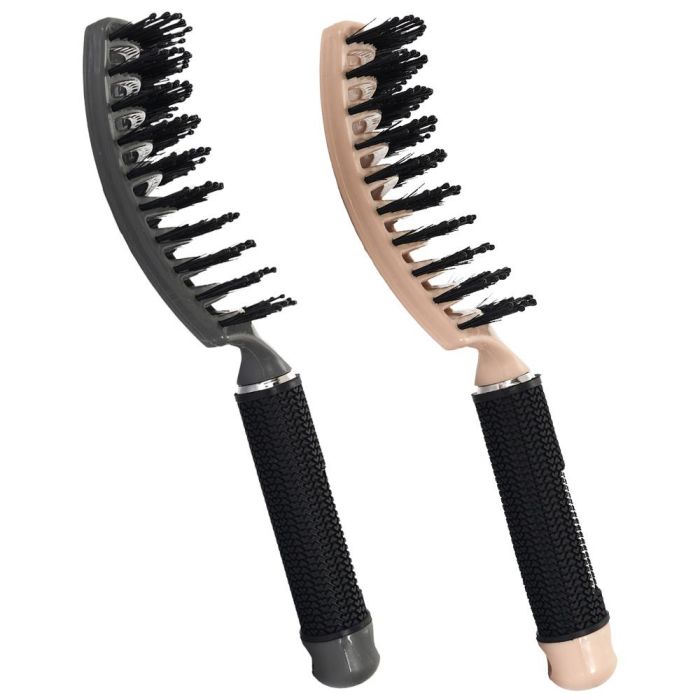 Cosmetic Club Cepillo Pelo Desenredante Rosa Palo Gris 7,5x24,5 cm 2