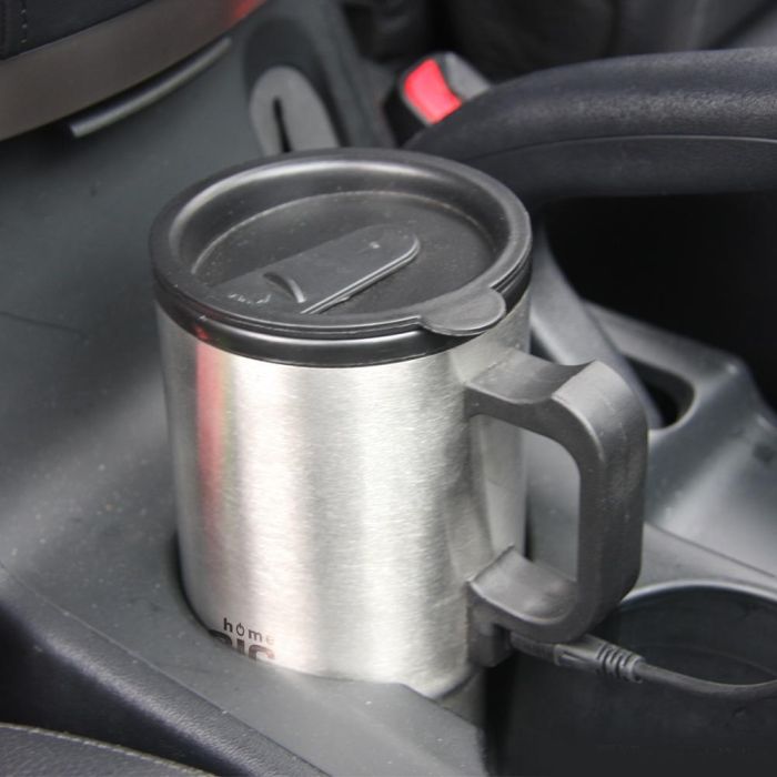 Basic Home Taza de Viaje Eléctrica con Conexión a Cargador de Coche - 17 cm Alto (12 Unidades) 5