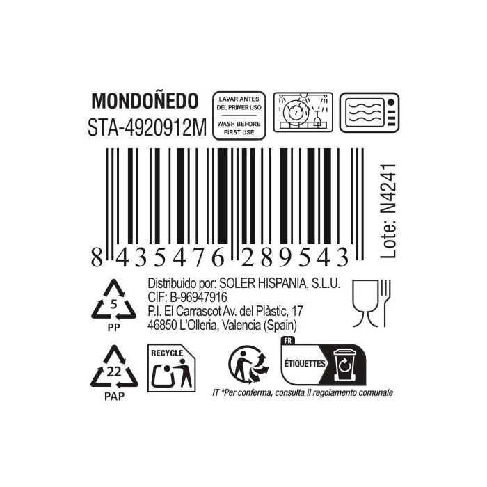 Inde #-36-Mug Jumbo Taza 380cc Mondoñedo Marrón - Diámetro 9 cm, Alto 11 cm, Peso 337 g (12 Unidades)