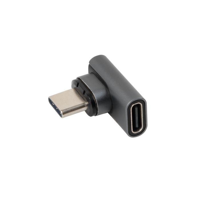 MicroConnect Adaptador Magnético USB-C 90° para Ordenadores y Dispositivos Inteligentes con Puerto USB Tipo C