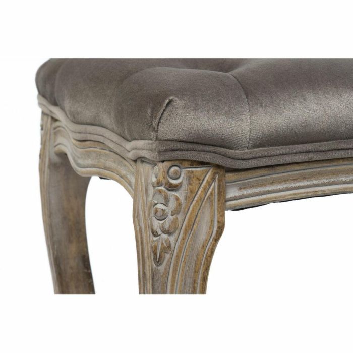 DKD Home Decor Descalzadora Tradicional Colección Tricolours Gris Oscuro Natural Poliéster y Rubberwood 38x112x48 cm DKD Home Decor Descalzadora Tradicional Colección Tricolours Gris Oscuro Natural Poliéster y Rubberwood 38x112x48 cm
