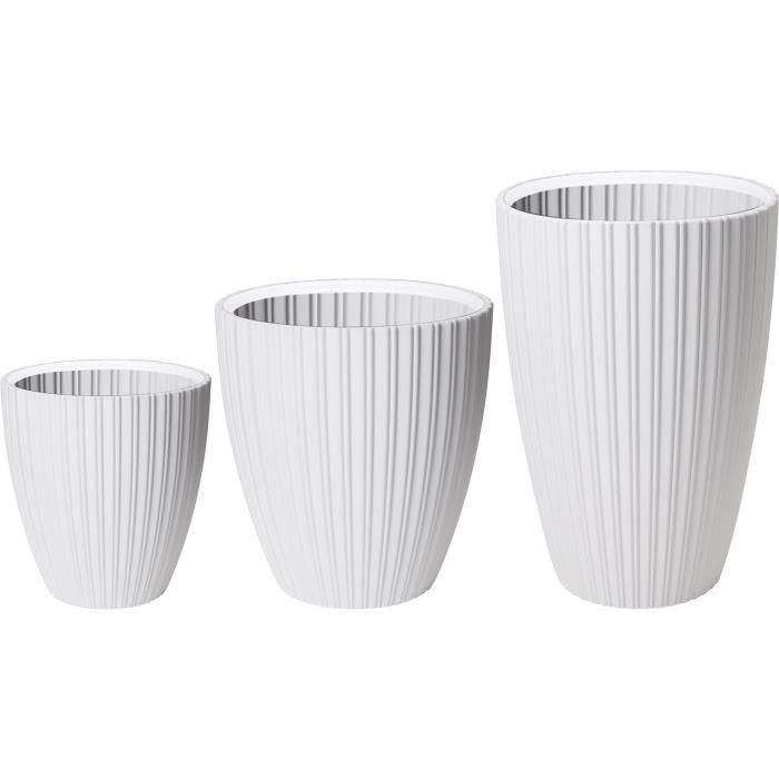 Maceta - Garden ID - Fancy - 40 x 42 cm - Para jardín, balcones o interiores - Blanco 3 Maceta - Garden ID - Fancy - 40 x 42 cm - Para jardín, balcones o interiores - Blanco 3