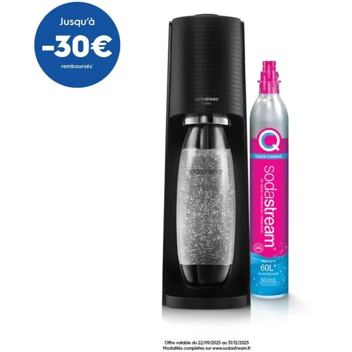 SodaStream Terra Negro Máquina para hacer agua con gas de 1 L 0 SodaStream Terra Negro Máquina para hacer agua con gas de 1 L 0