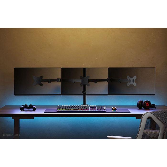 Neomounts Tilt/Turn/Rotate Triple Desk Mount (Clamp) For Three 10-27" Monitor Screens, Height Adjustable - Black 6 Neomounts Tilt/Turn/Rotate Triple Desk Mount (Clamp) For Three 10-27" Monitor Screens, Height Adjustable - Black 6