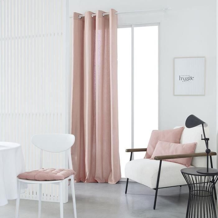 Cortina con ojales TODAY - 140x240cm - 100% Algodón - Rosa 1 Cortina con ojales TODAY - 140x240cm - 100% Algodón - Rosa 1