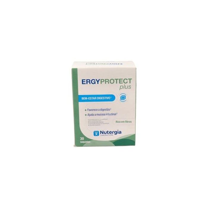 NUTERGIA Ergyprotect Plus 30 Sobres con Glutamina y Fibras de Manzana y Achicoria para Equilibrio Digestivo