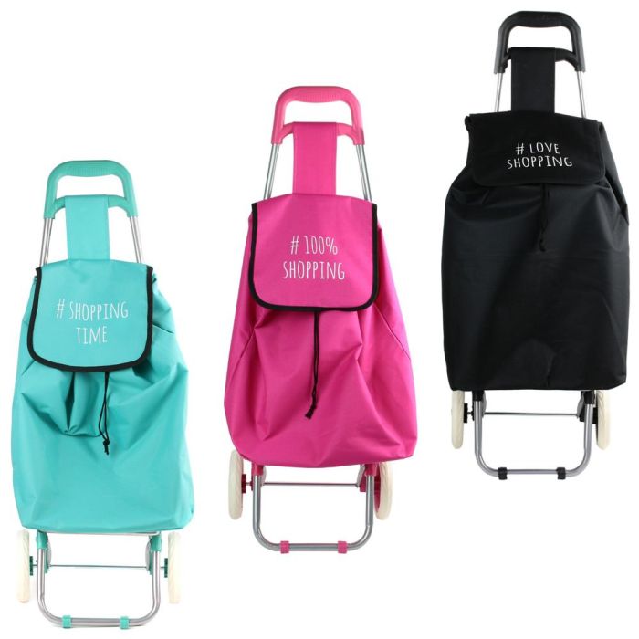 Entre Temps Carro Compra 92x32x21 cm Colores Surtidos, Estructura Acero, Capacidad 35 L 2