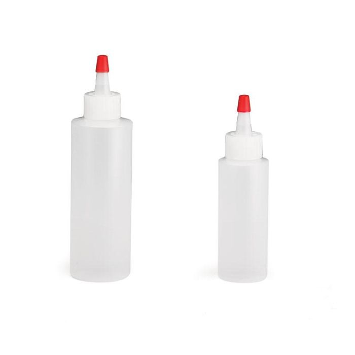 TABLECRAFT - H110204/6 - Pack de 6 unidades - Juego de 2 botellas para decorar 60/118 ml - 3,8 x 3,8 x 14,6 cm - Blanco translúcido