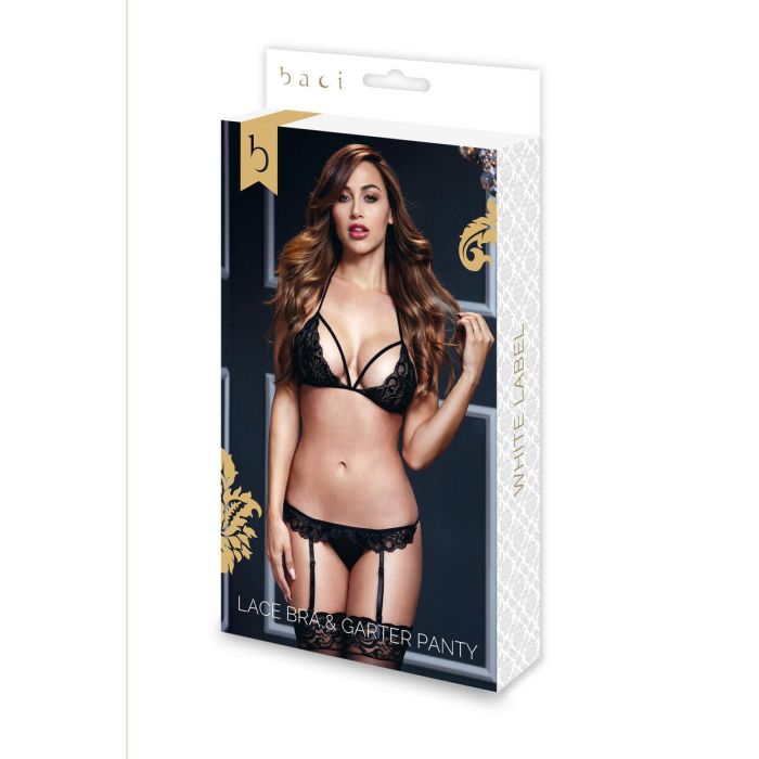 Conjunto de Encaje Sexy Negro Talla Única Baci Lingerie BW3101 Negro (Talla única) Conjunto de Encaje Sexy Negro Talla Única Baci Lingerie BW3101 Negro (Talla única)
