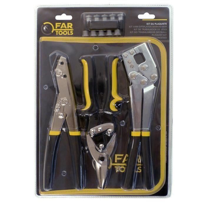 Fartools Kit de yesero para paneles de yeso con cizallas, mordisqueador y rizador 2 Fartools Kit de yesero para paneles de yeso con cizallas, mordisqueador y rizador 2