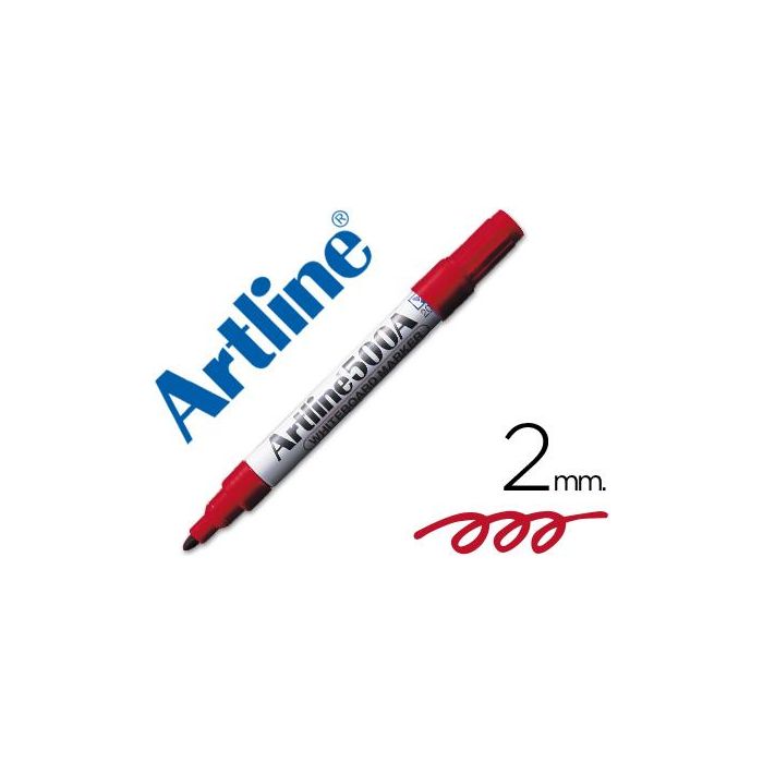 Rotulador Artline Pizarra Ek-500 Rojo Punta Redonda 2 mm Recargable 12 unidades