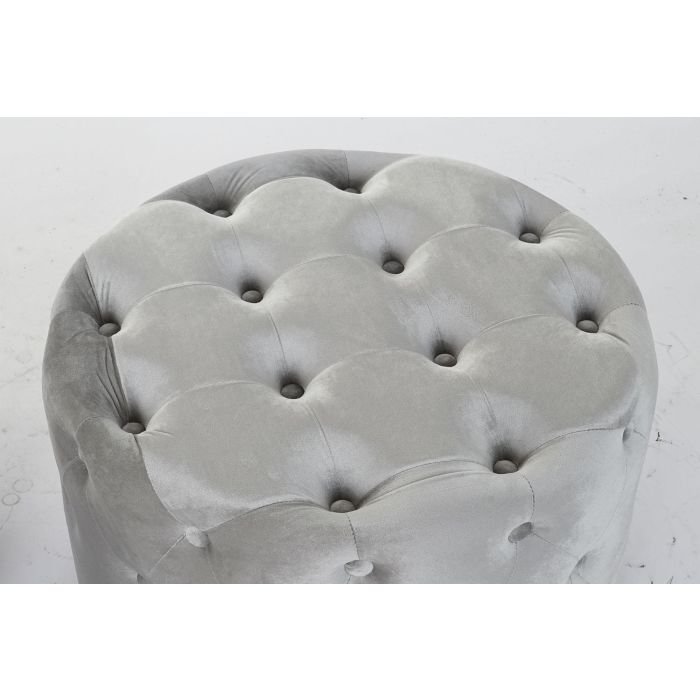 DKD Home Decor Reposapies Glam Gris Terciopelo MDF Set de 2 78 x 42 x 78 cm 1