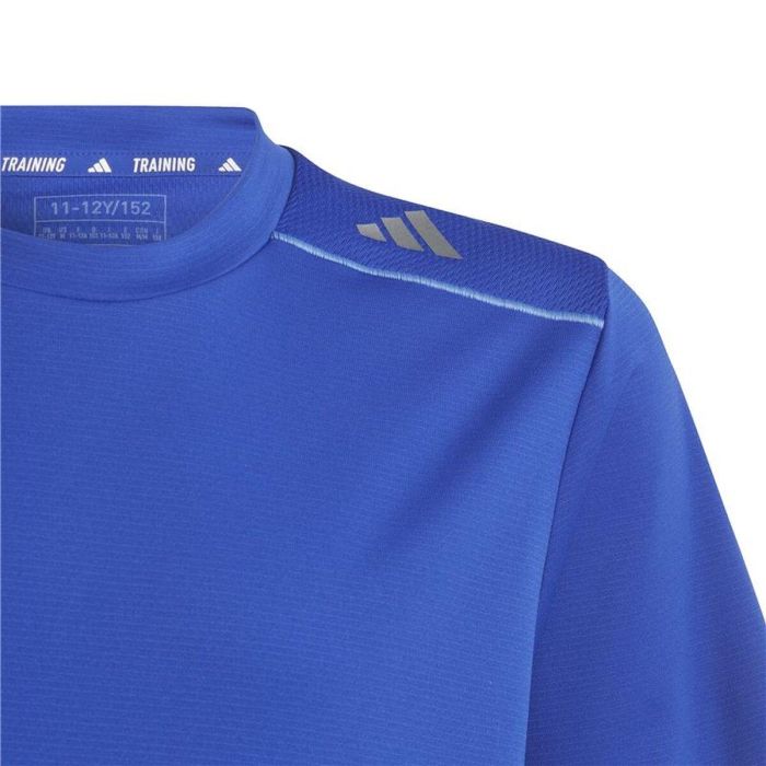 Camiseta de Manga Corta Infantil Adidas Aeroready Azul L