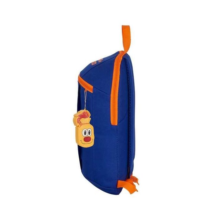 Safta Mini Mochila Valencia Basket 22x39x10cm Azul y Naranja 2