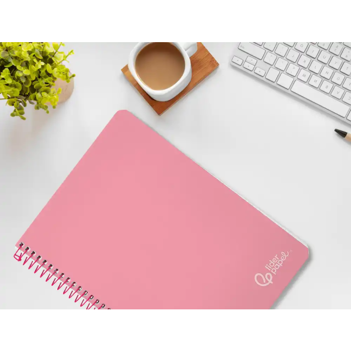 Liderpapel Cuaderno Espiral A4 Witty Tapa Dura 80 Hojas 90gr Cuadro 4mm Con Margen Color Rosa 6