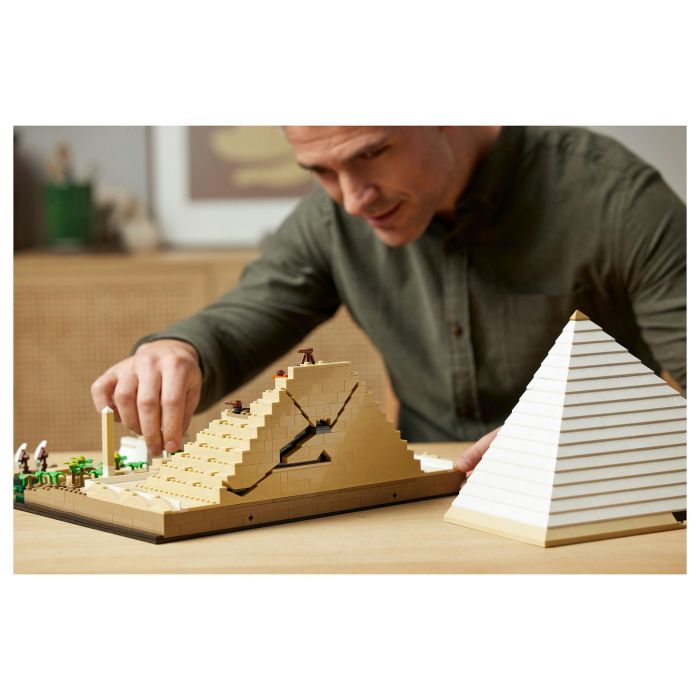 LEGO 21058 Architecture La Gran Pirámide de Giza, modelo de hobby creativo para construir, monumento mundial y decoración