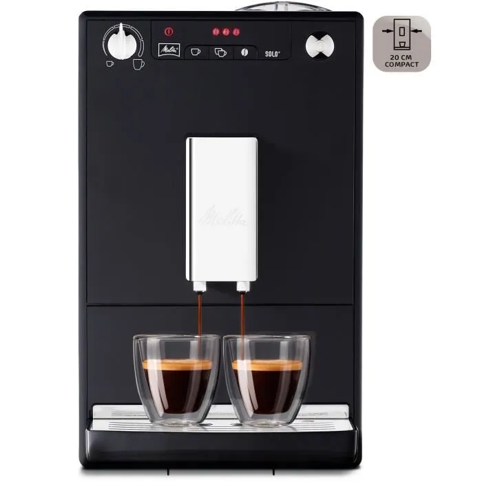 Melitta E950-101 Cafetera Espresso Automática con Molinillo Caffeo Solo - Negro 1