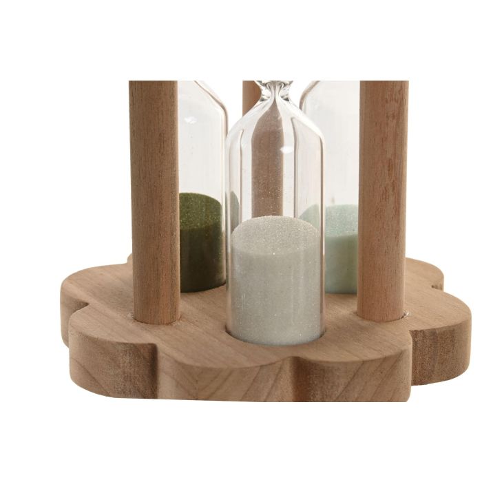 Reloj De Arena Shabby DKD Home Decor Verde Natural 11 x 15 x 11 cm (6 Unidades) 2